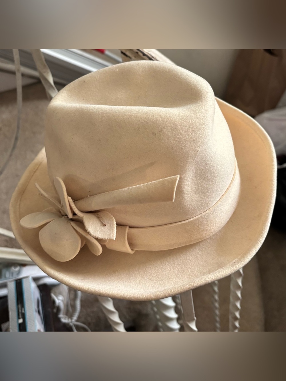 Classic Cream Wool Felt Hat